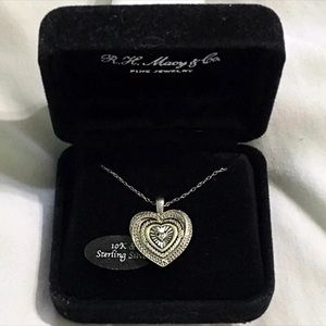 Sterling Silver Heart Shaped Necklace